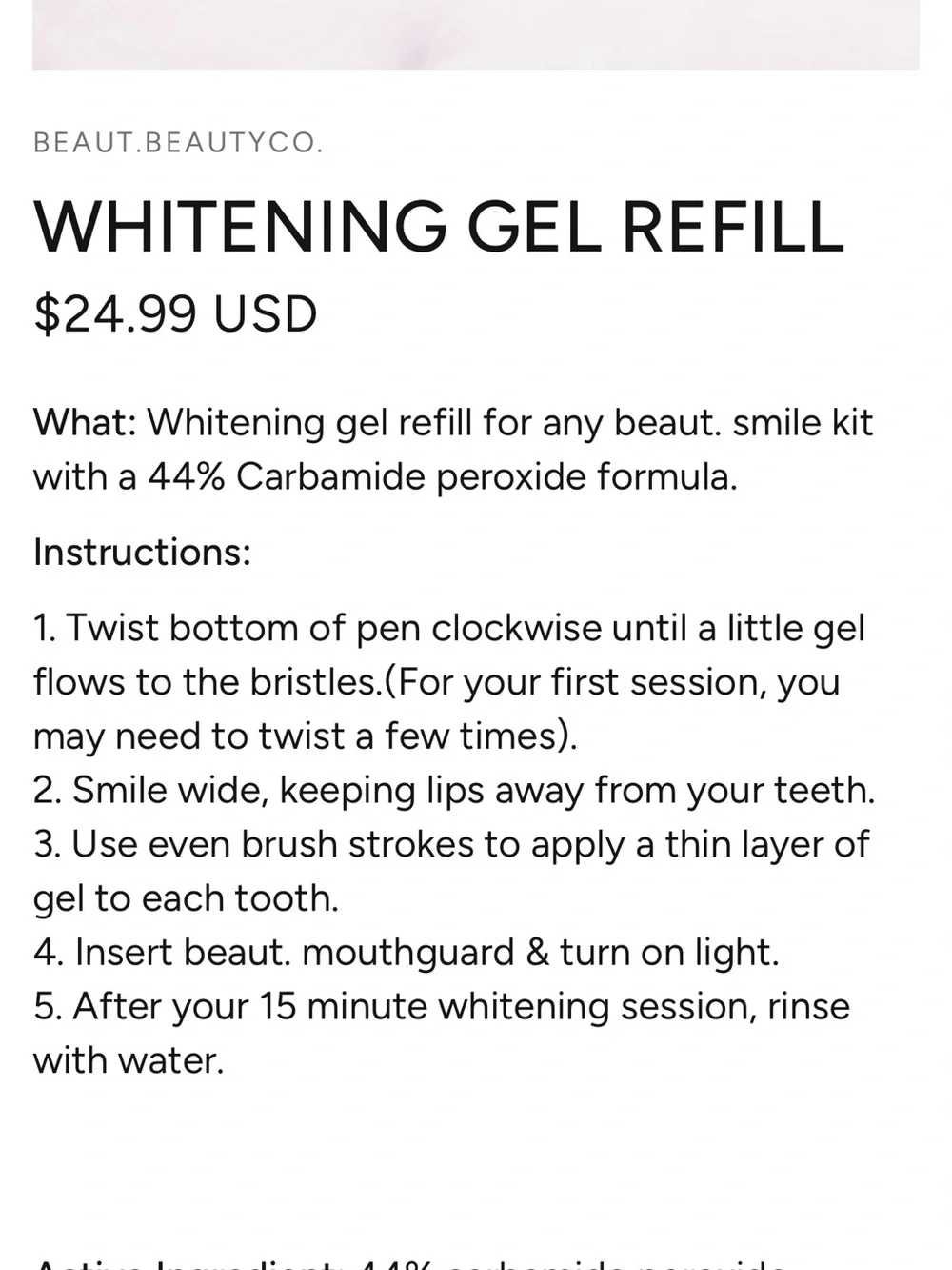 Beaut. 3 pack of whitening gel pens
